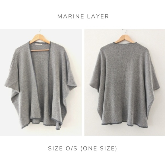 Marine Layer Jackets & Blazers - [MARINE LAYER] Gray Oversized Sweater